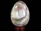 Colorful, Polished Petrified Wood Egg #51664-2
